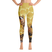 Bees on Honeycomb Yoga Leggings - 57 Peaks
